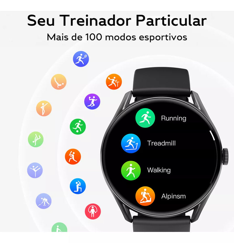 Relógio Smartwatch Qcy Gt S8 Tela Amoled Bluetooth Ipx8